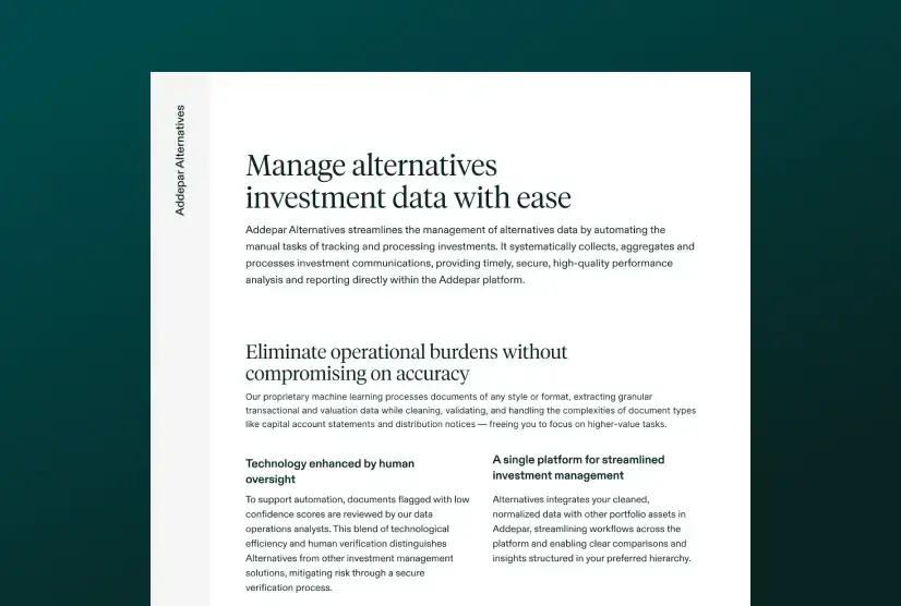 Addepar Alts Data Management Fact Sheet